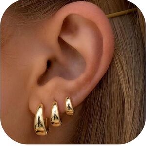 BESTEEL Gold Hoop Earrings Set